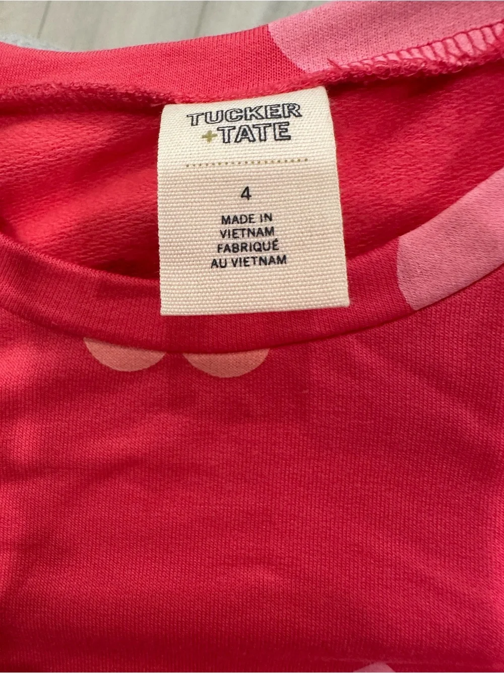 Tucker + Tate Hot Pink Heart Print Long Sleeve Dress with Tie